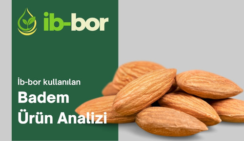 ib-bor kullanılan badem ürün analizi.